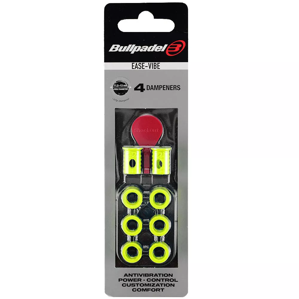 Bullpadel Ease Vibe Dempers x4 Zwart