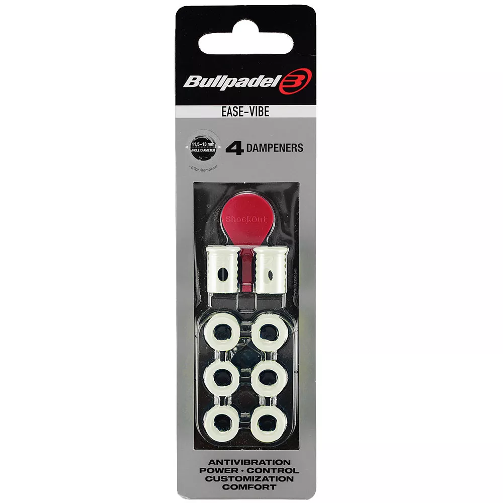 Antivibrateurs Bullpadel Ease Vibe x4 Blanc