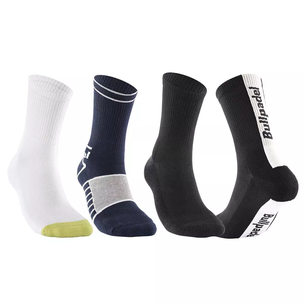 Chaussettes Bullpadel BP255i Noir / Bleu marine / Blanc (3 paires)