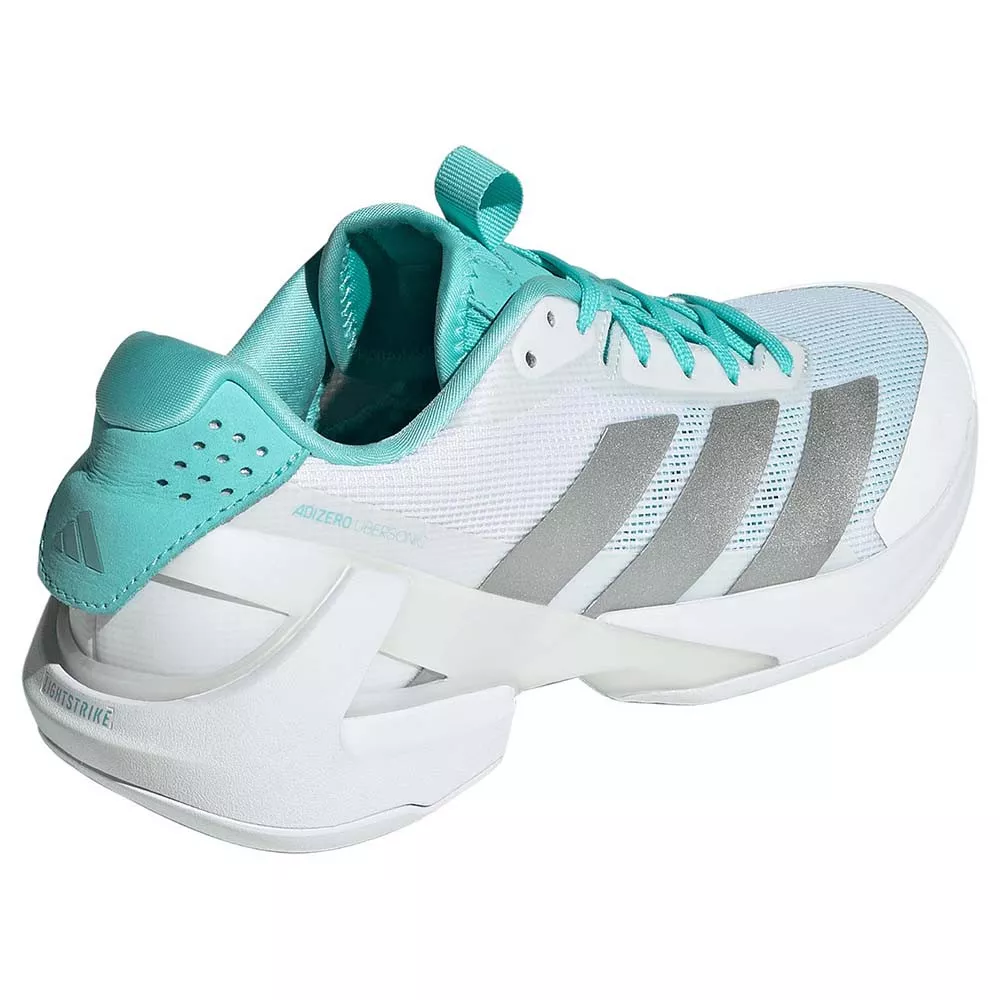 Chaussures Adidas Adizero Ubersonic 5 Femme Blanc / Bleu