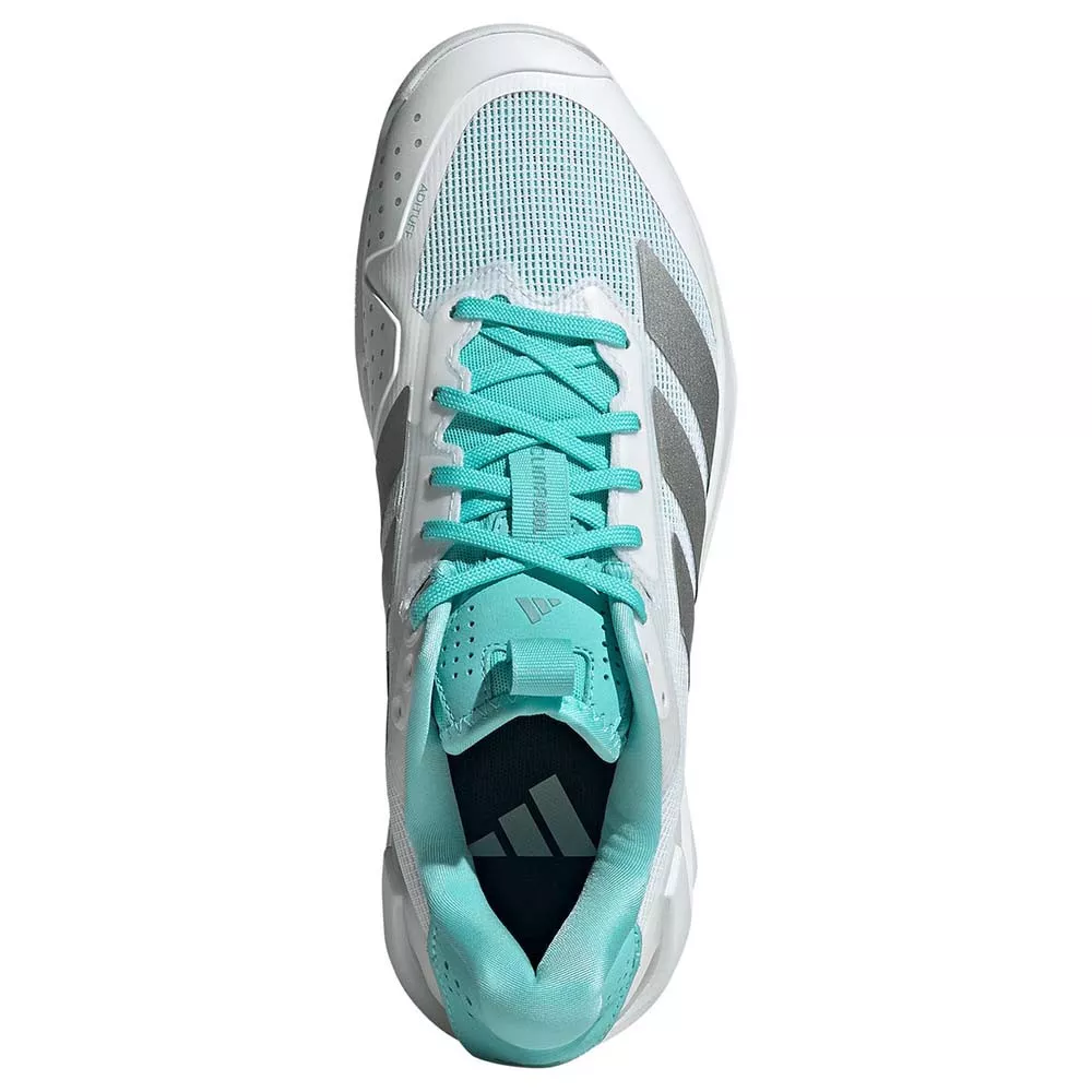 Chaussures Adidas Adizero Ubersonic 5 Femme Blanc / Bleu