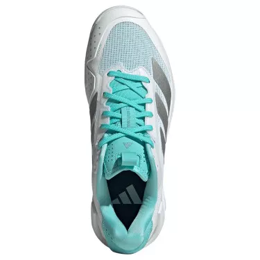 Chaussures Adidas Adizero Ubersonic 5 Femme Blanc / Bleu