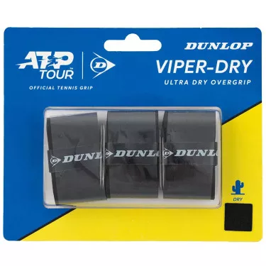 Dunlop Viper-Dry Zwart Overgrips x 3