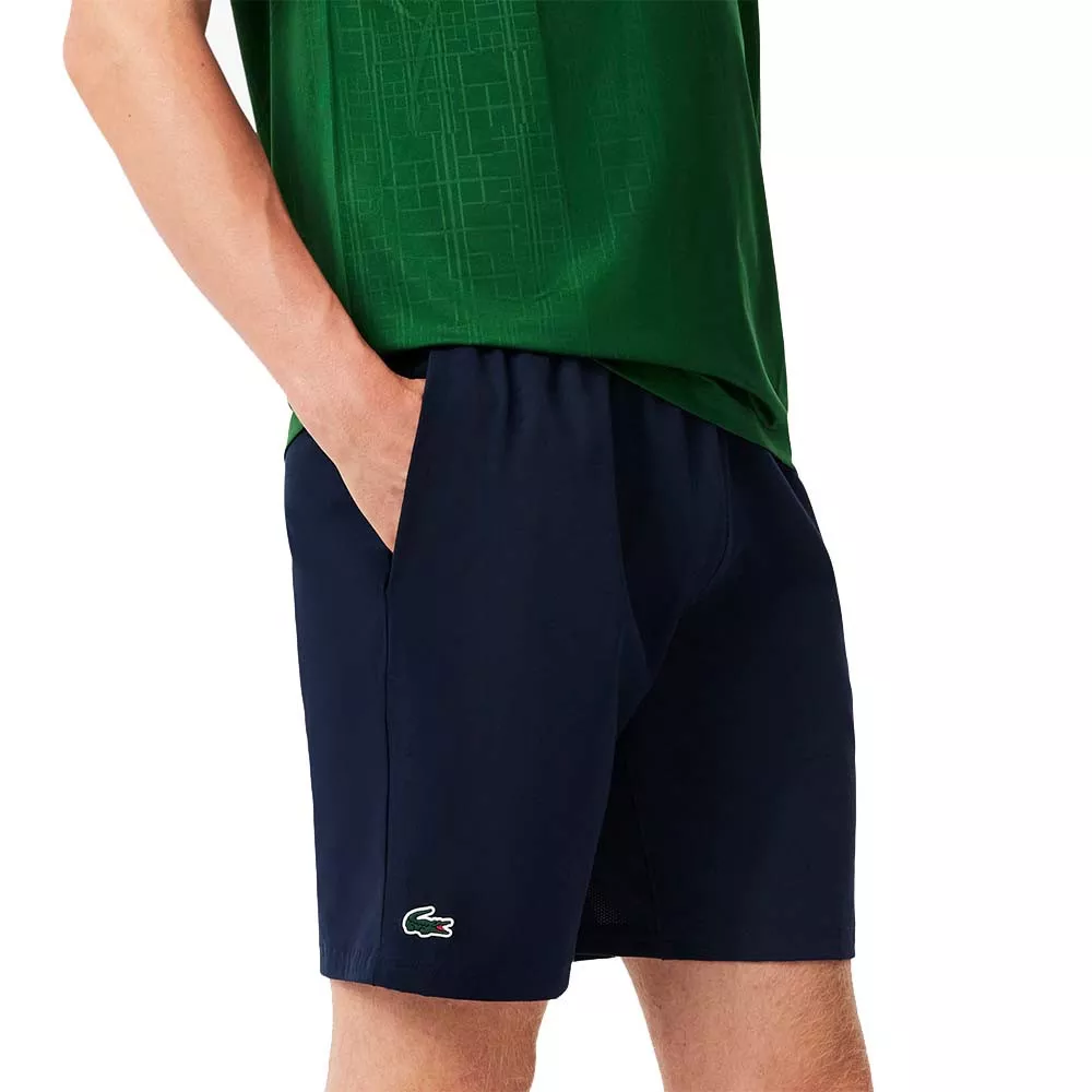 Korte Lacoste Tennis x Novak Djokovic Blauw