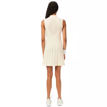 Robe Lacoste Tennis Strech Femme Beige