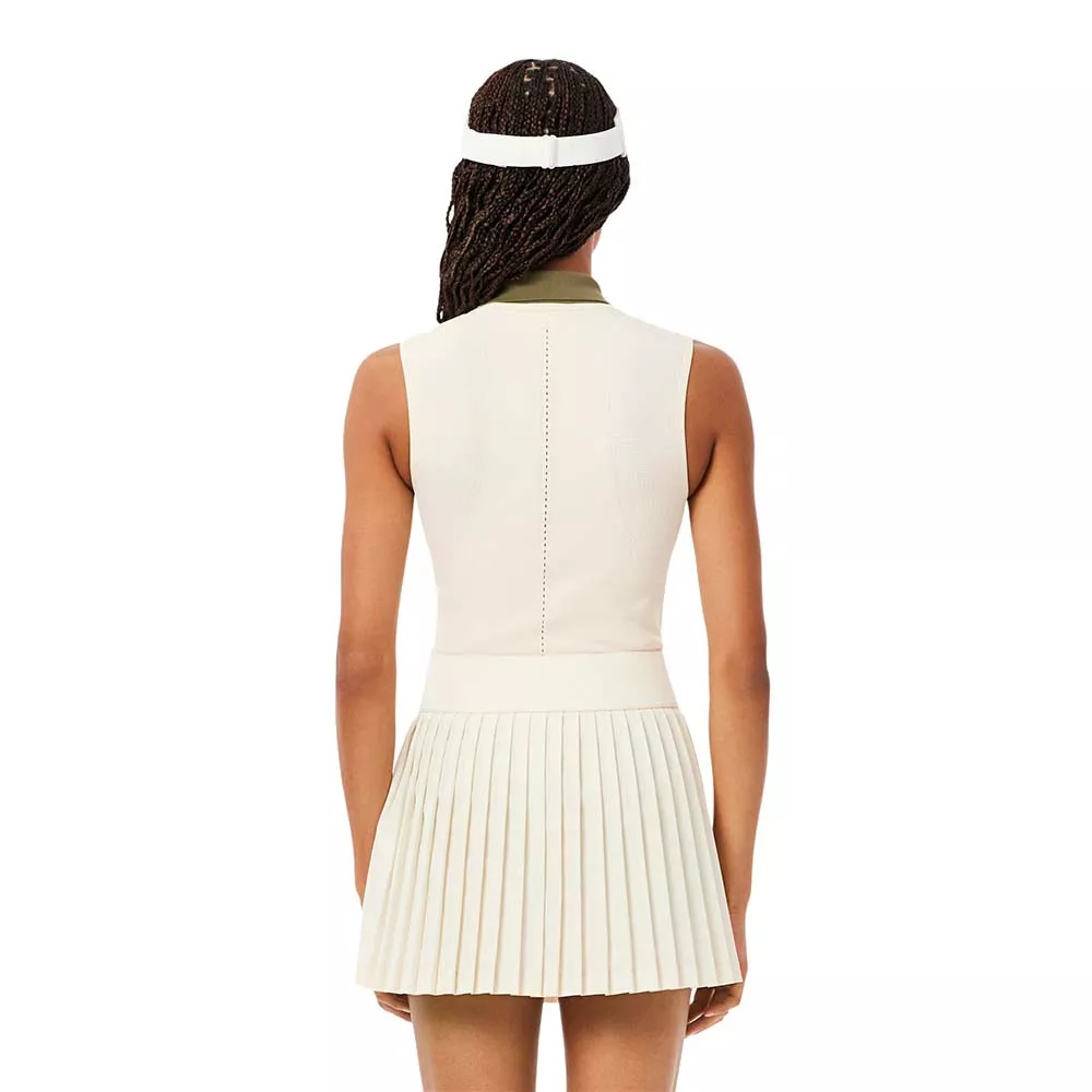 Polo Lacoste Femme Sans Manche Beige