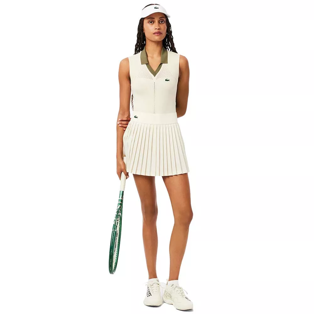 Polo Lacoste Femme Sans Manche Beige