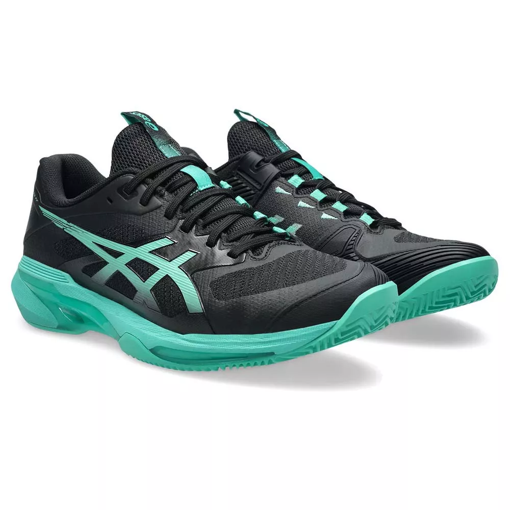Chaussures Asics Gel Solution Speed FF 4 terre battue Noir / Vert