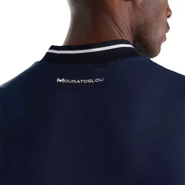 Polo Mouratoglou Mandarin Collar Bleu marine