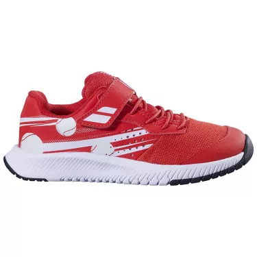 Chaussures Babolat Pulsion Kid All Court Junior Rouge / Blanc