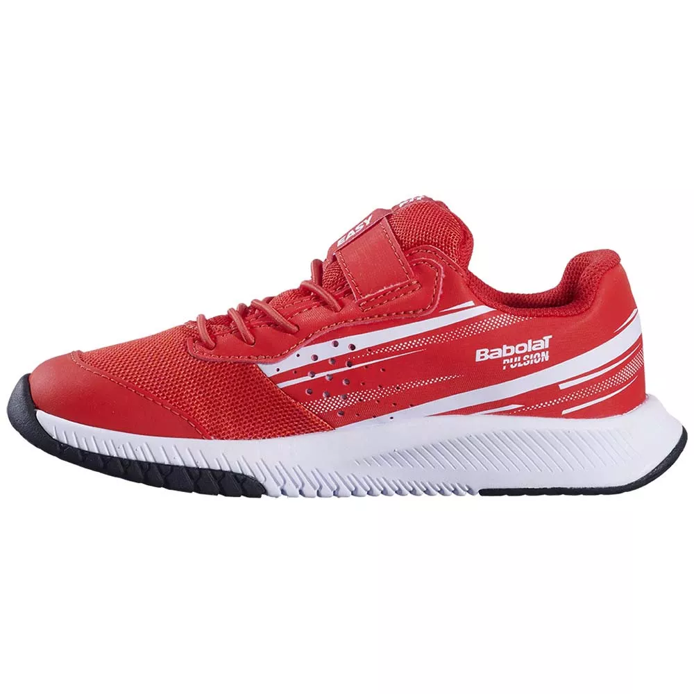 Chaussures Babolat Pulsion Kid All Court Junior Rouge / Blanc
