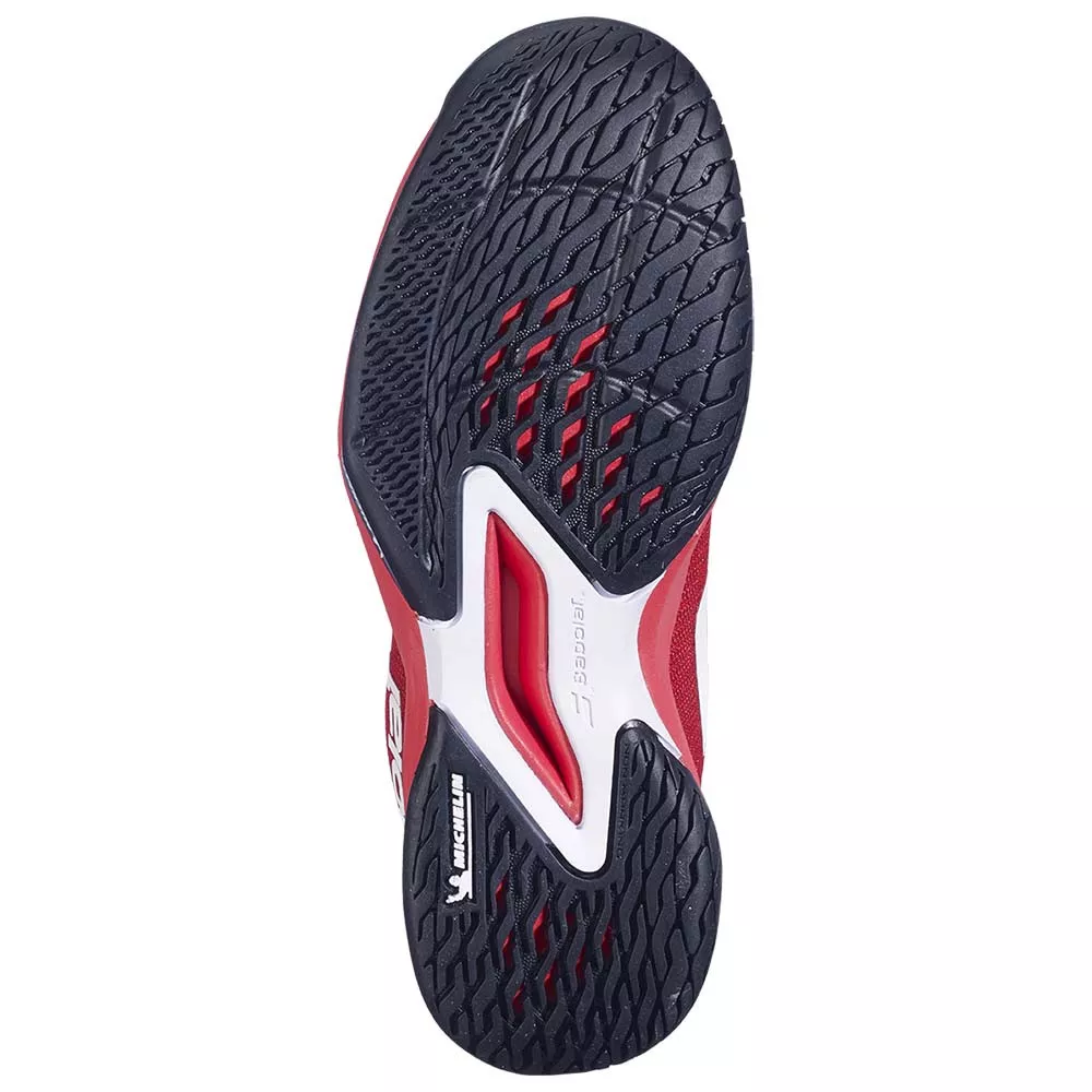 Chaussures Babolat Jet Mach 3 All Court Junior Rouge