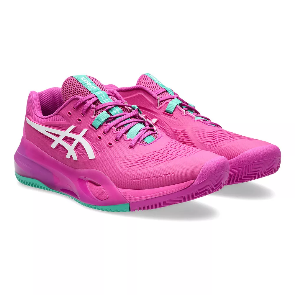 Chaussures Asics Gel Resolution X terre battue Rose / Vert