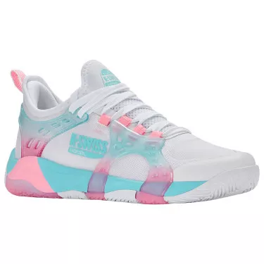 K-Swiss K-Frame Padel damesschoenen wit/roze/blauw
