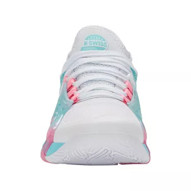 K-Swiss K-Frame Padel damesschoenen wit/roze/blauw