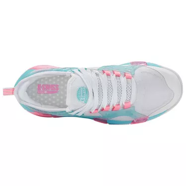 K-Swiss K-Frame Padel damesschoenen wit/roze/blauw