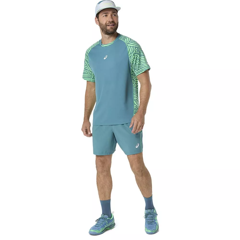 Asics Padel Court Shorts Crème / Groen