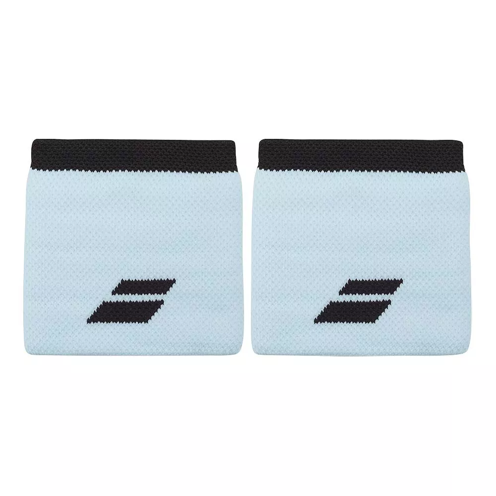 Serre-Poignets Babolat Logo Bleu clair / Noir x2
