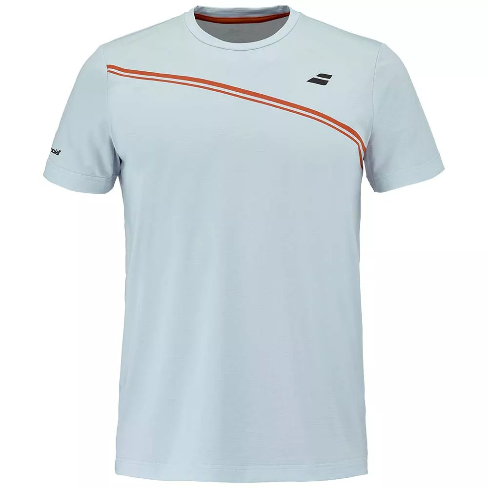 Babolat Play Crew Neck Wit / Blauw T-Shirt