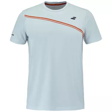 Babolat Play Crew Neck Junior Wit / Blauw T-Shirt