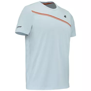 Babolat Play Crew Neck Junior Wit / Blauw T-Shirt