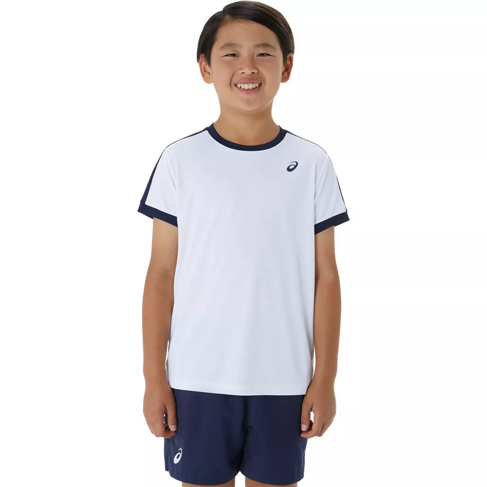 T-Shirt Asics Jongens Crème / Blauw