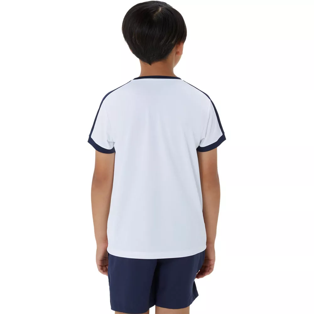 T-Shirt Asics Jongens Crème / Blauw