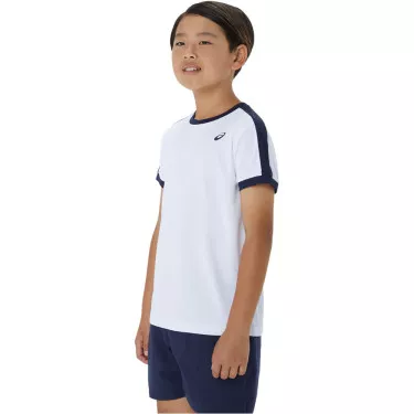 T-Shirt Asics Jongens Crème / Blauw