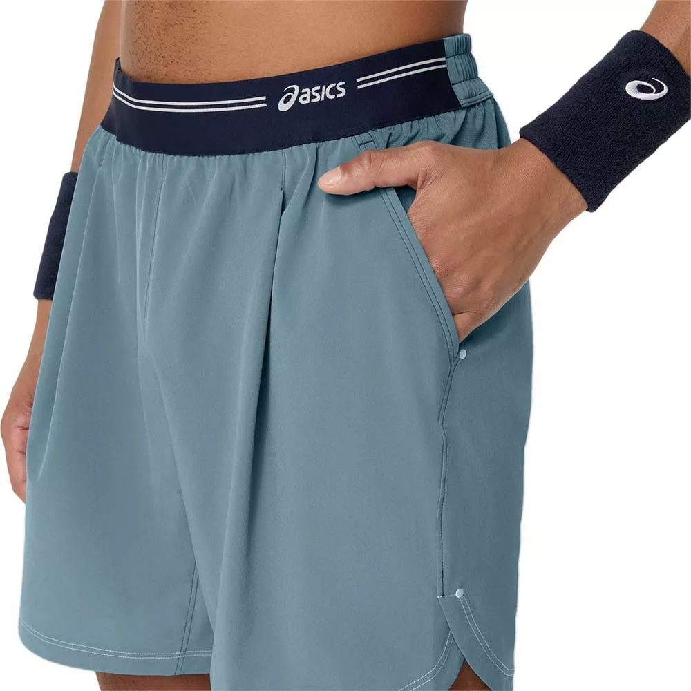 Short Asics Game Bleu Gris