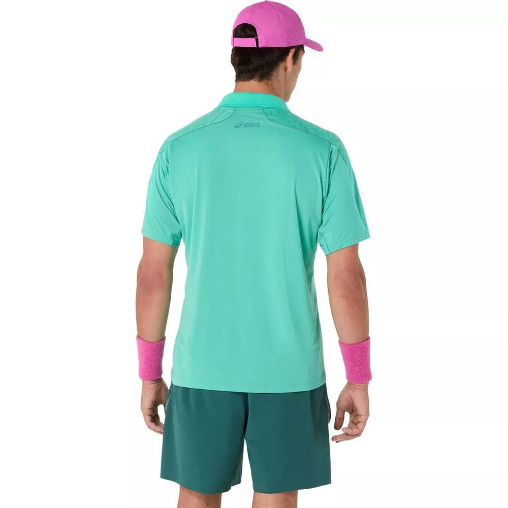 Polo Asics Match Jacquard SS Groen