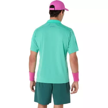 Polo Asics Match Jacquard SS Groen