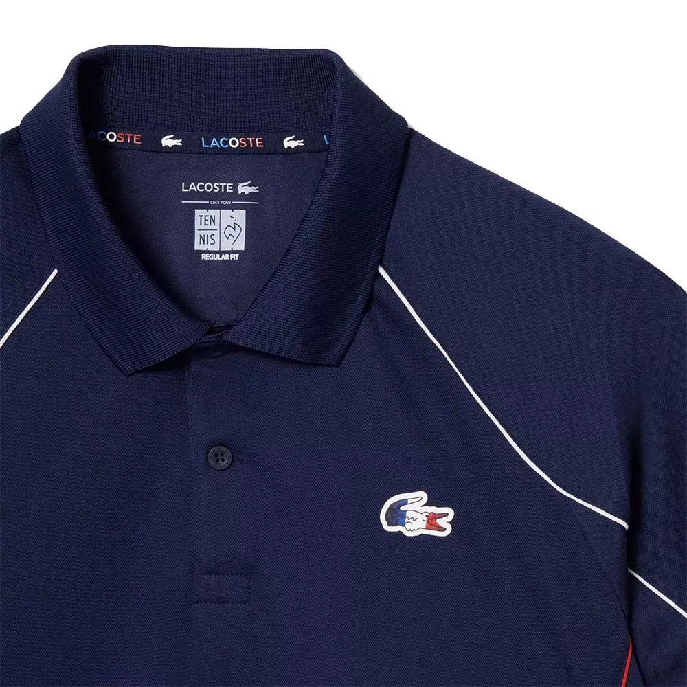 Lacoste Frans Tennisteam Poloshirt Marineblauw