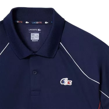 Lacoste Frans Tennisteam Poloshirt Marineblauw