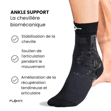 Enkelbrace Floky Ankle Support Rechts Zwart