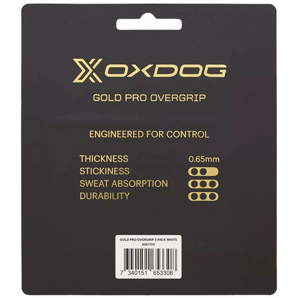 Oxdog Gold Pro Overgrips Wit x 3