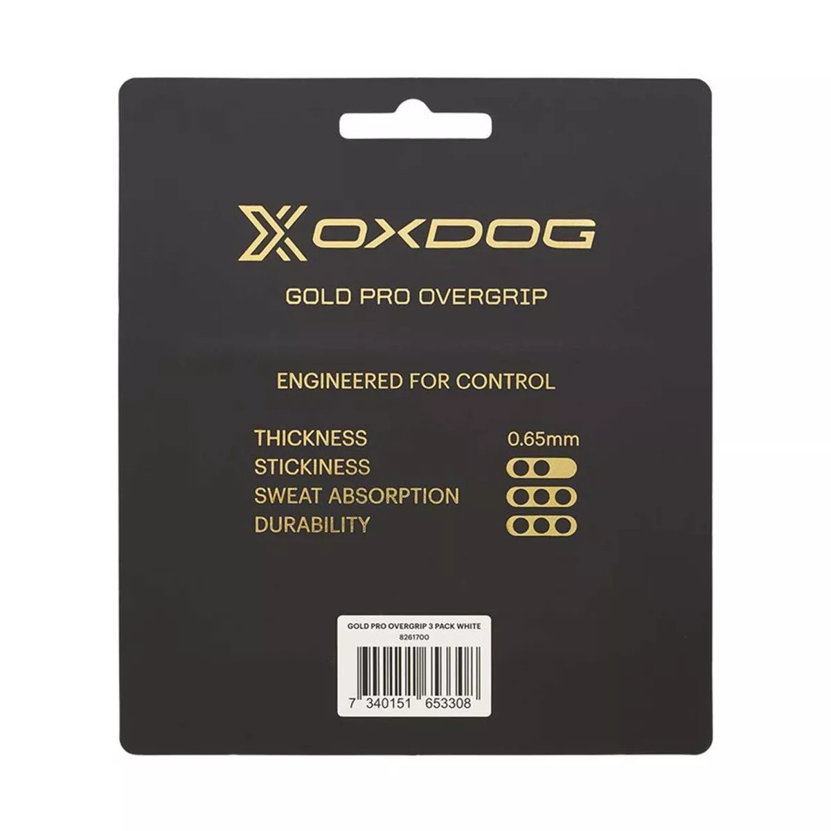 Oxdog Gold Pro Overgrips Wit x 3