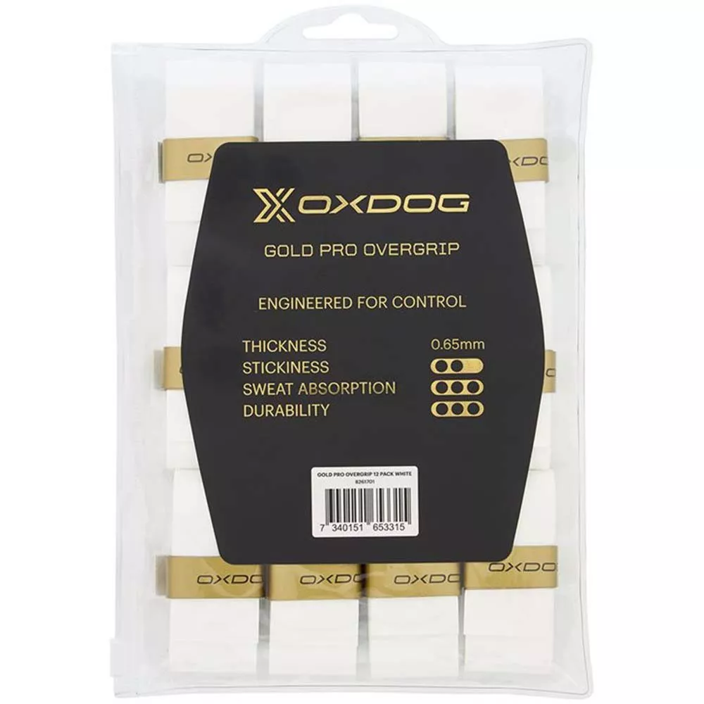 Oxdog Gold Pro Overgrips Wit x 12