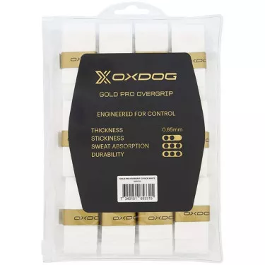 Oxdog Gold Pro Overgrips Wit x 12