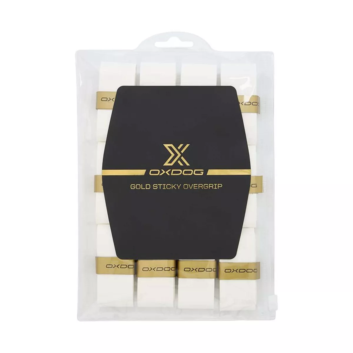 Oxdog Gold Sticky Overgrips Wit x 12 (Voordeelpack)
