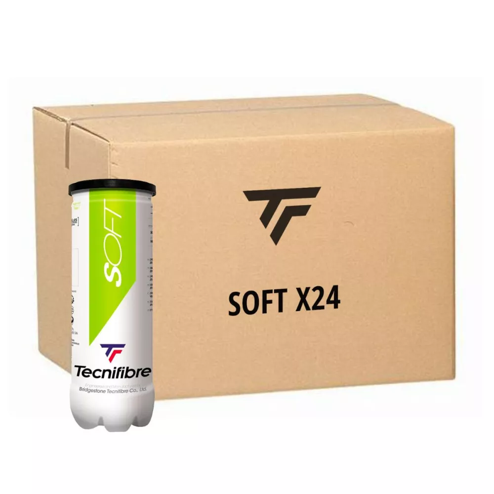 Voordeelpak: 24 tubes Tecnifibre Soft Tennisballen (72 ballen)