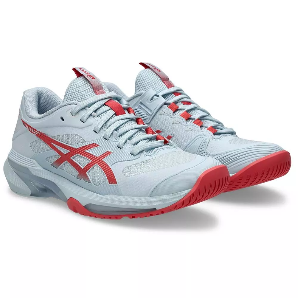 Chaussures Asics Gel Solution Speed FF 4 Femme Bleu pastel / Rouge