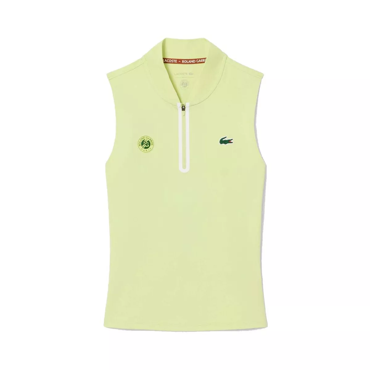 Polo Lacoste Roland Garros Femme Sans Manche Vert
