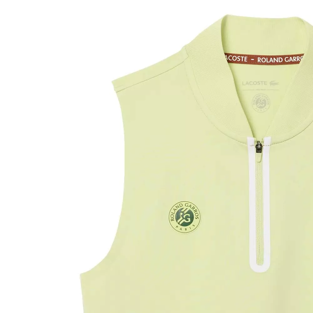 Polo Lacoste Roland Garros Femme Sans Manche Vert