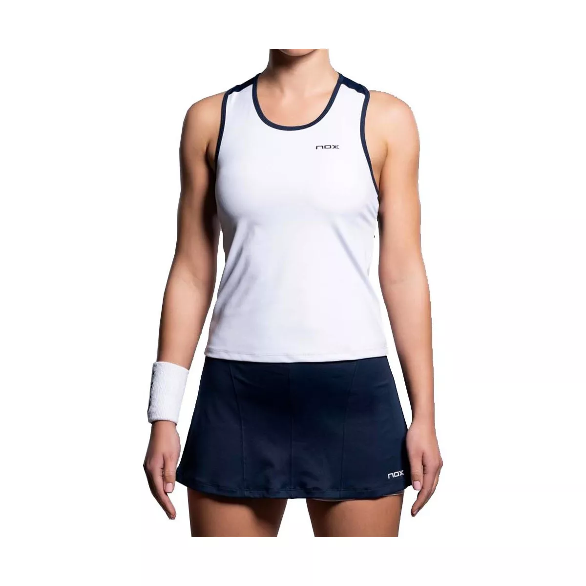 Nox Team 26 Dames Top Wit / Marineblauw