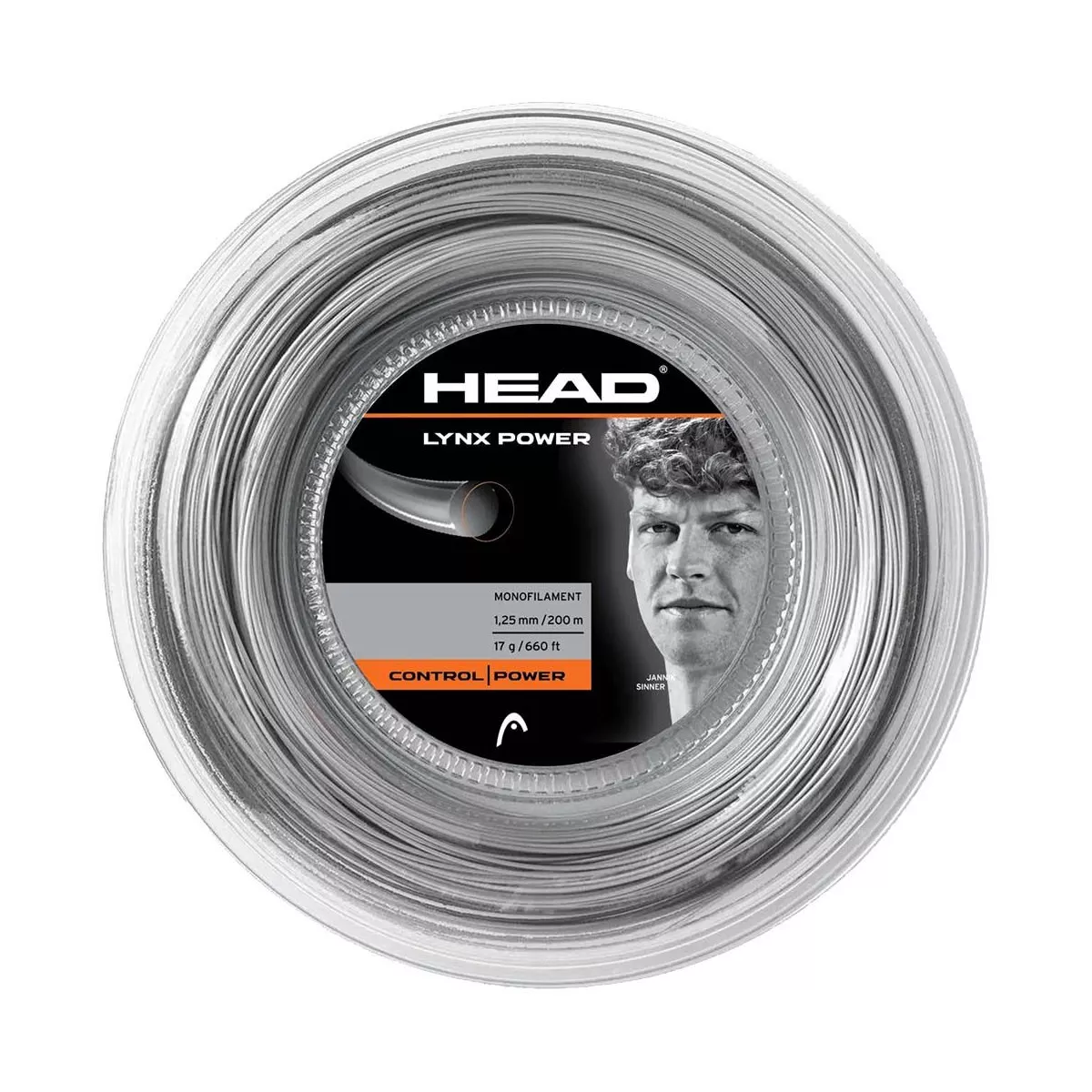 Head Lynx Power Grijze Snarenrol 200m