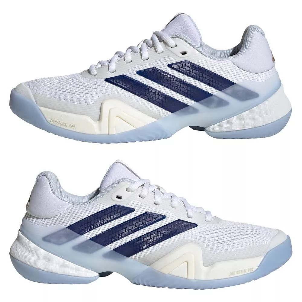 Chaussures Adidas Barricade 14 Femme Blanc / Bleu