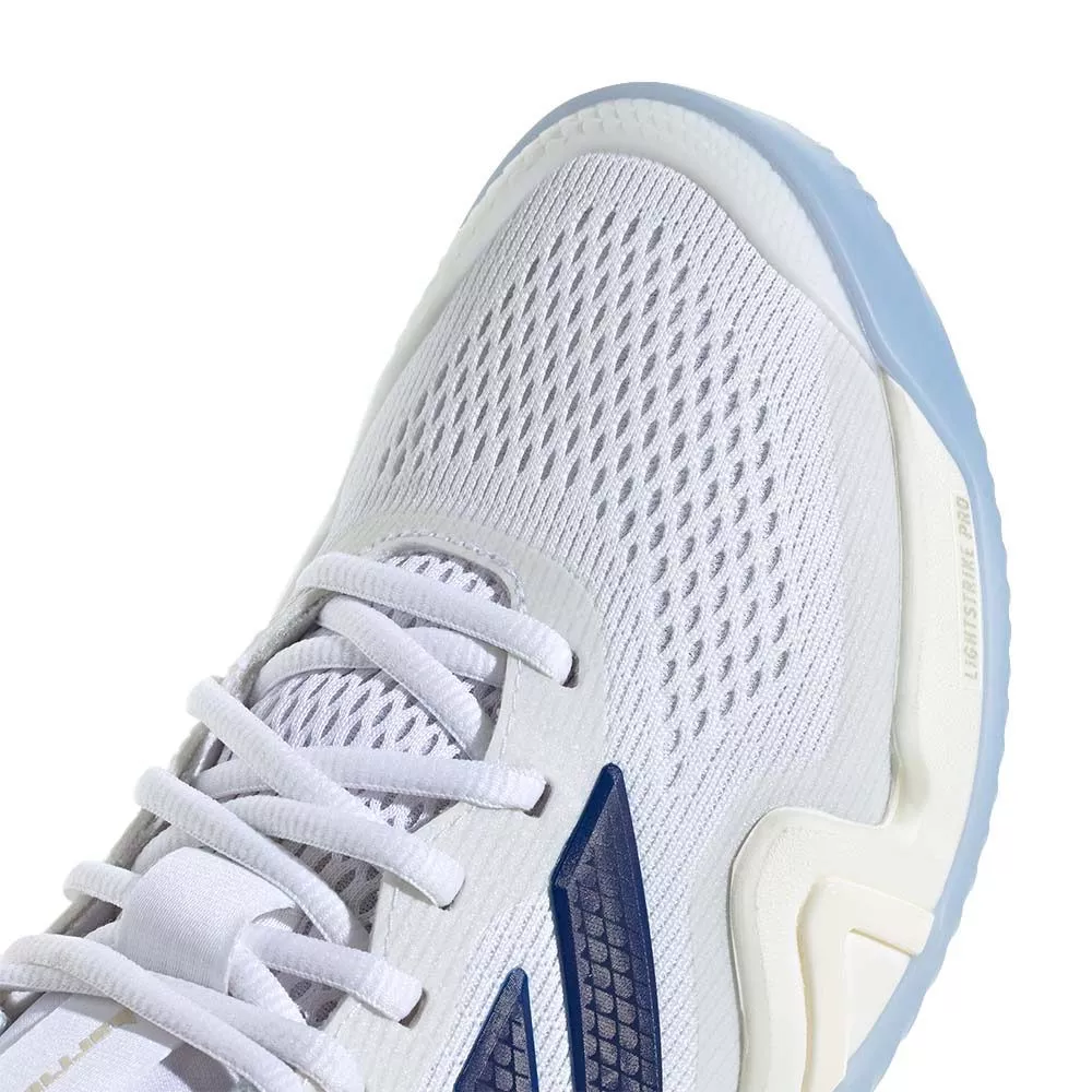 Chaussures Adidas Barricade 14 Femme Blanc / Bleu