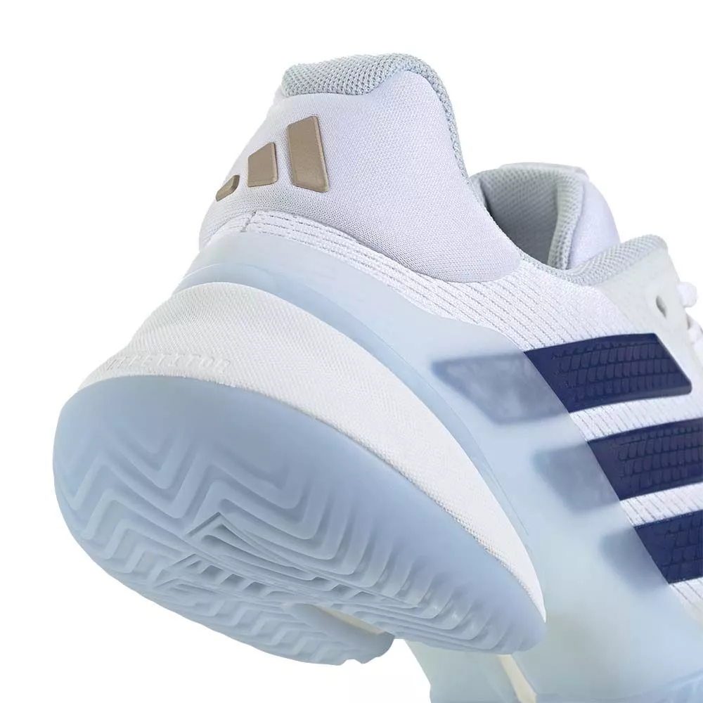 Chaussures Adidas Barricade 14 Femme Blanc / Bleu
