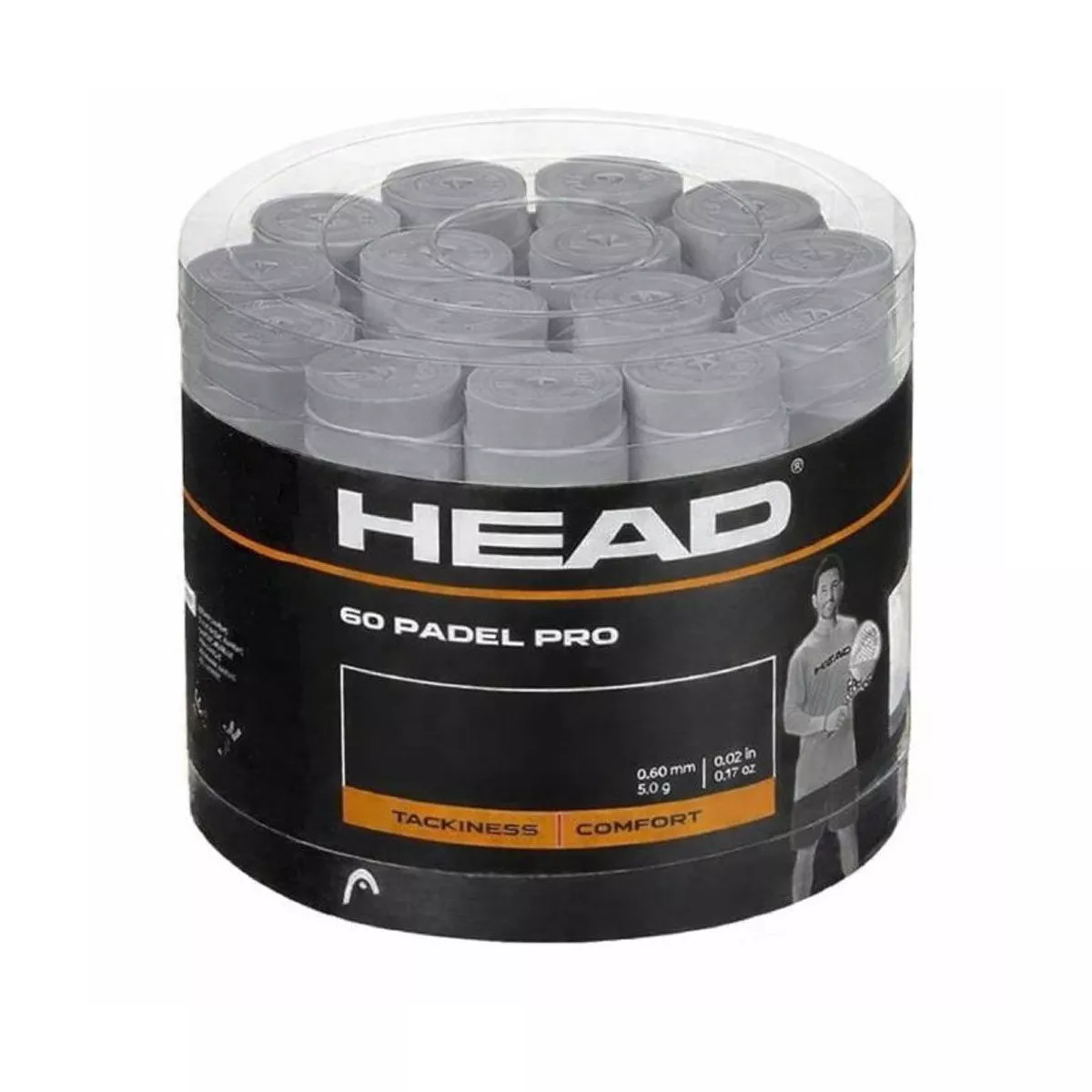 Doos Overgrips Head Padel Pro Grijs x 60