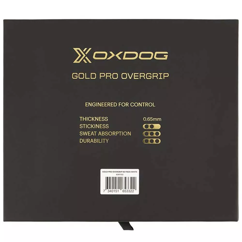 Oxdog Gold Pro Overgrips Wit x 60